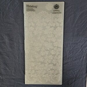 Anna Griffin Cricut Cuttlebug Georgette Lace‎ Card Embossing Folder 12" Long